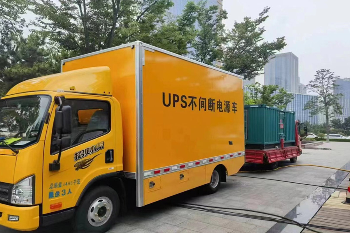 南口街道发电机租赁施工现场
