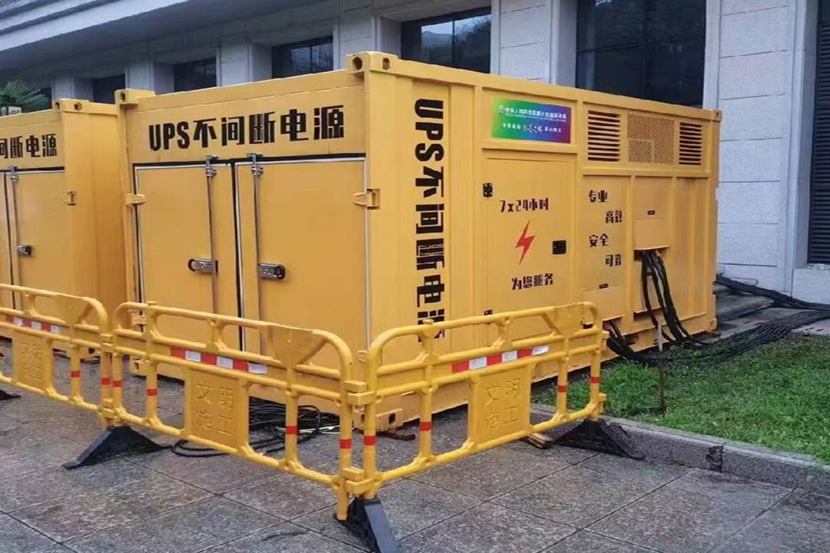 南口街道发电机租赁施工现场