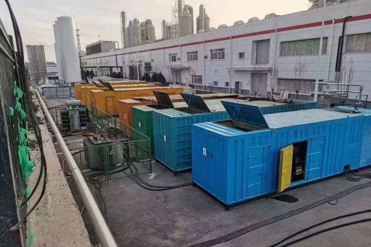 南口街道发电机租赁施工现场