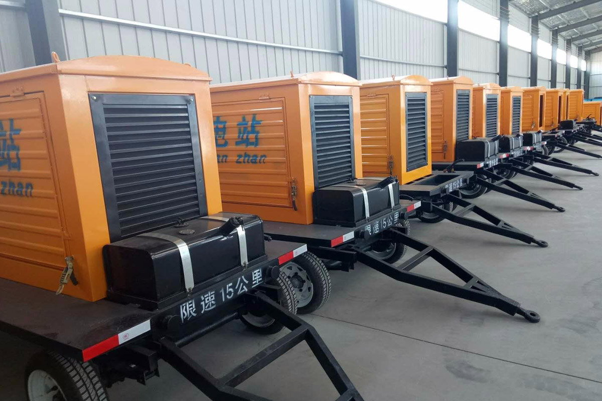 南口街道发电机租赁施工现场